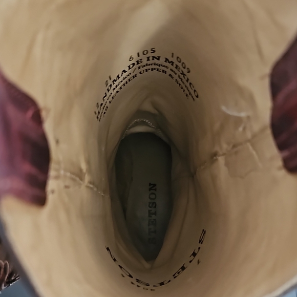 Stetson Brown Heeled Boots with Intricate Embroidery - Picture 13 of 13